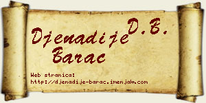 Đenadije Barać vizit kartica
